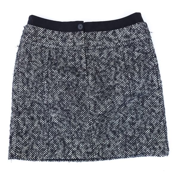 Ann Taylor Loft Pencil Skirt 2P Tweed Wool Blend Black, White Career Excellent - Picture 1 of 4